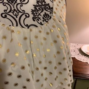 NWOT Dress Barn Ruffle Front Blouse